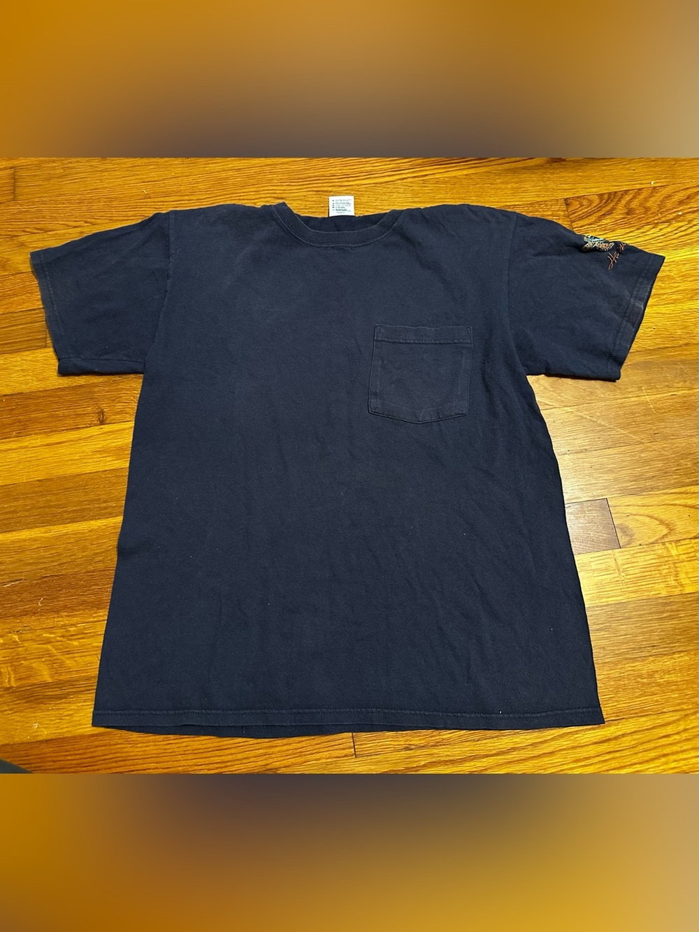 Anvil Vintage Navy Short-Sleeve Pocket Tee